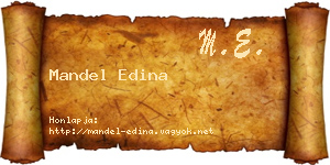 Mandel Edina névjegykártya