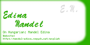 edina mandel business card